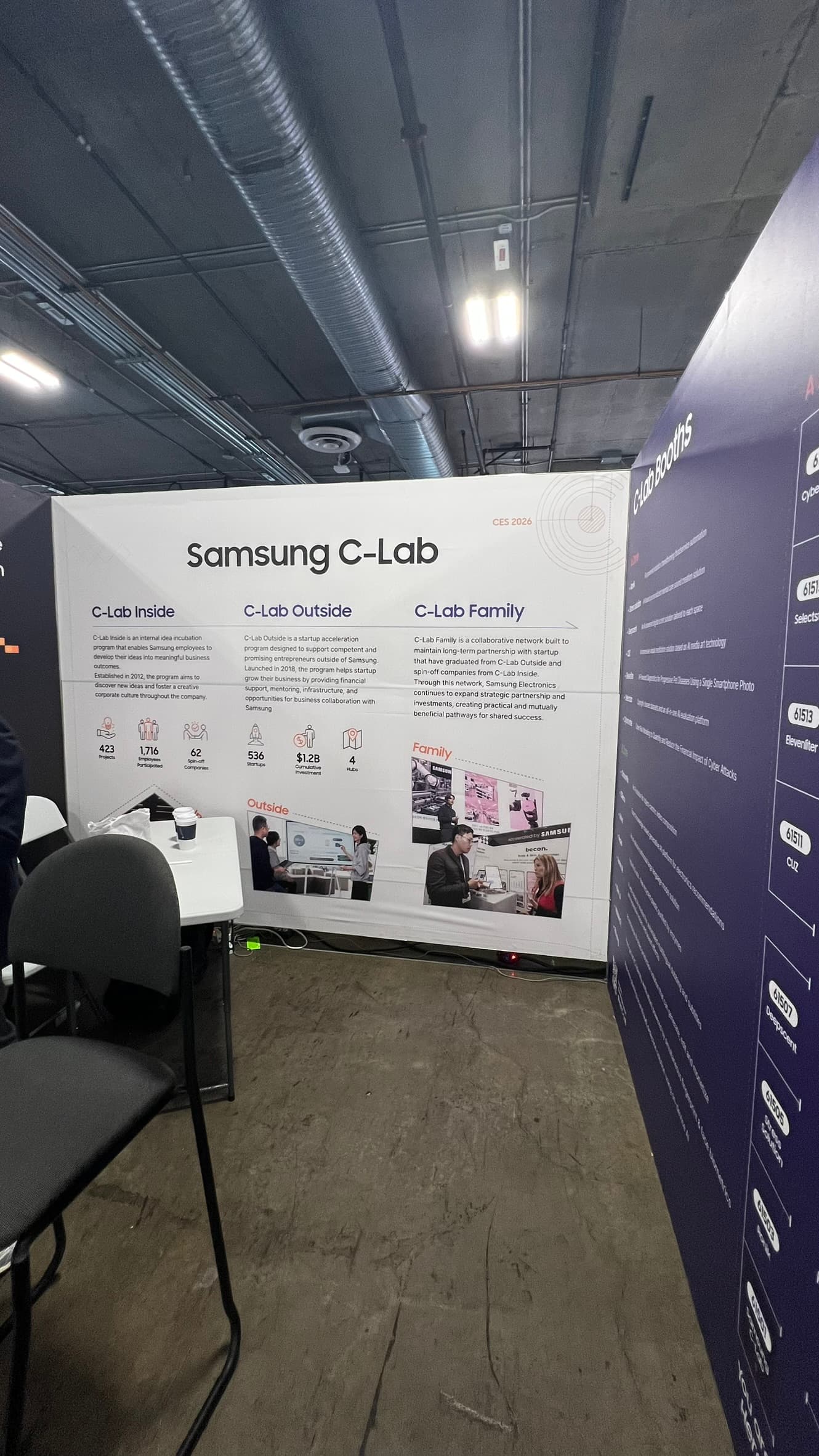 Samsung C-Lab startup incubation booth