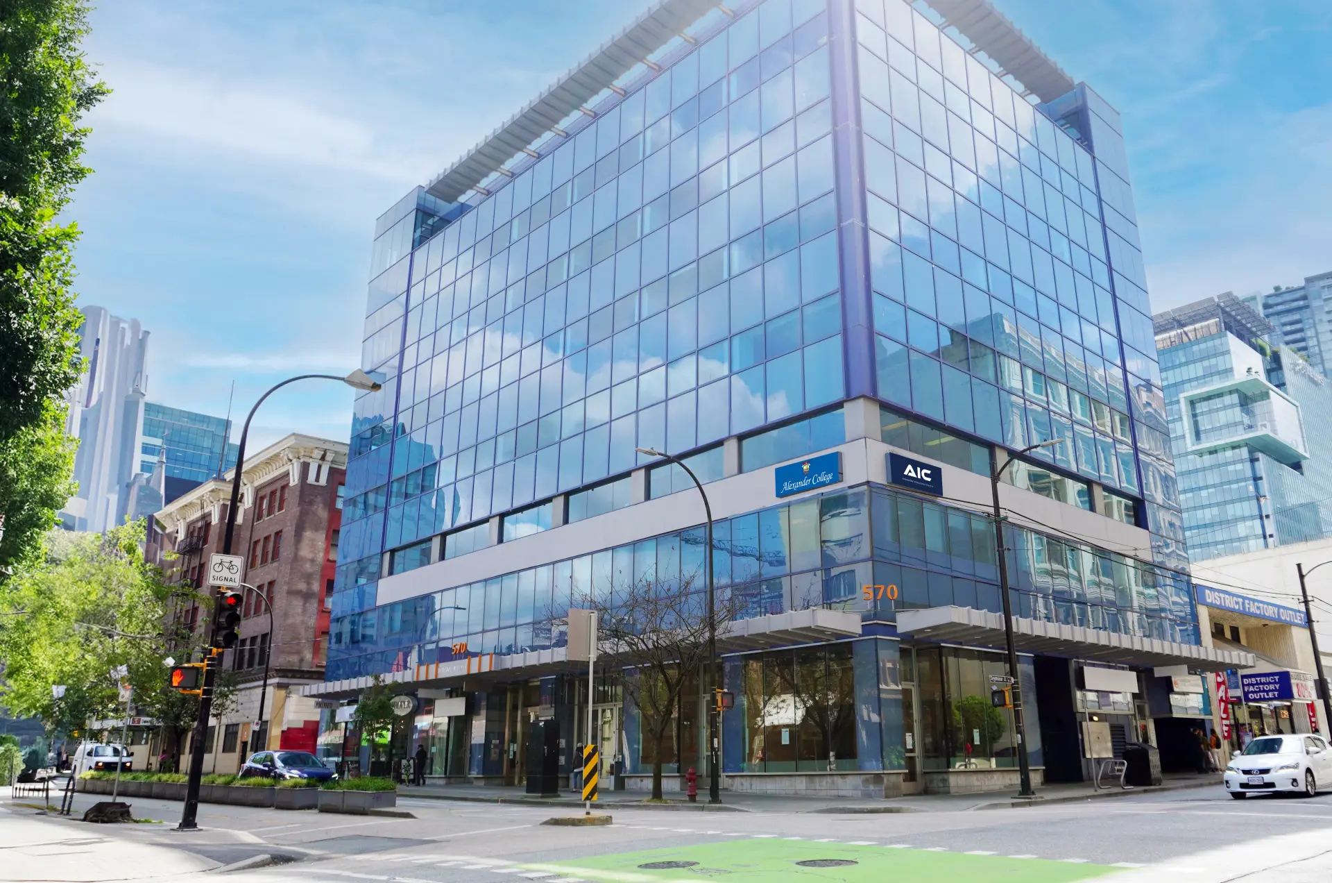 Alexander Innovation Centre building exterior in downtown Vancouver