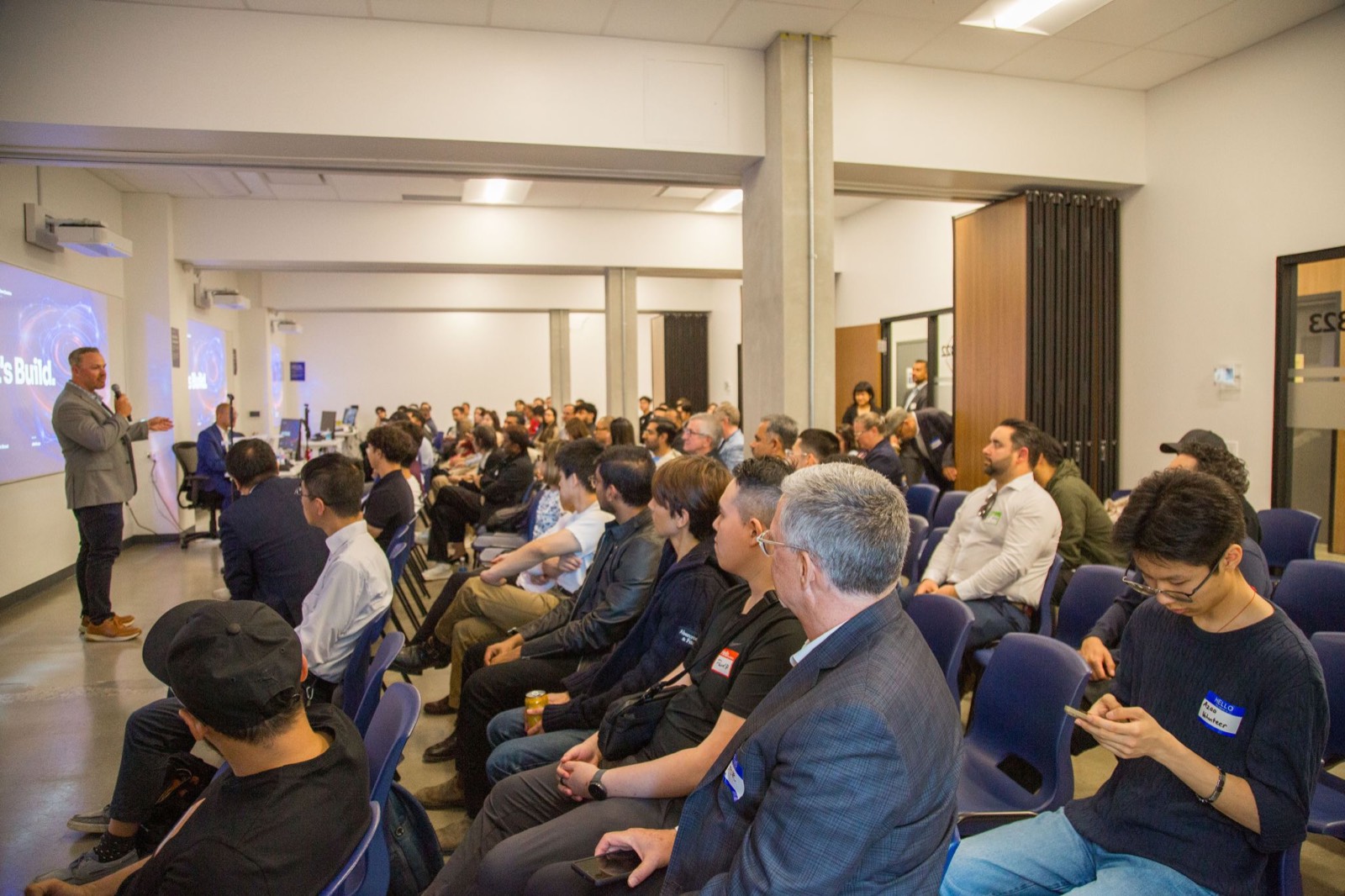 The room at AIC's inaugural AI Innovation Night